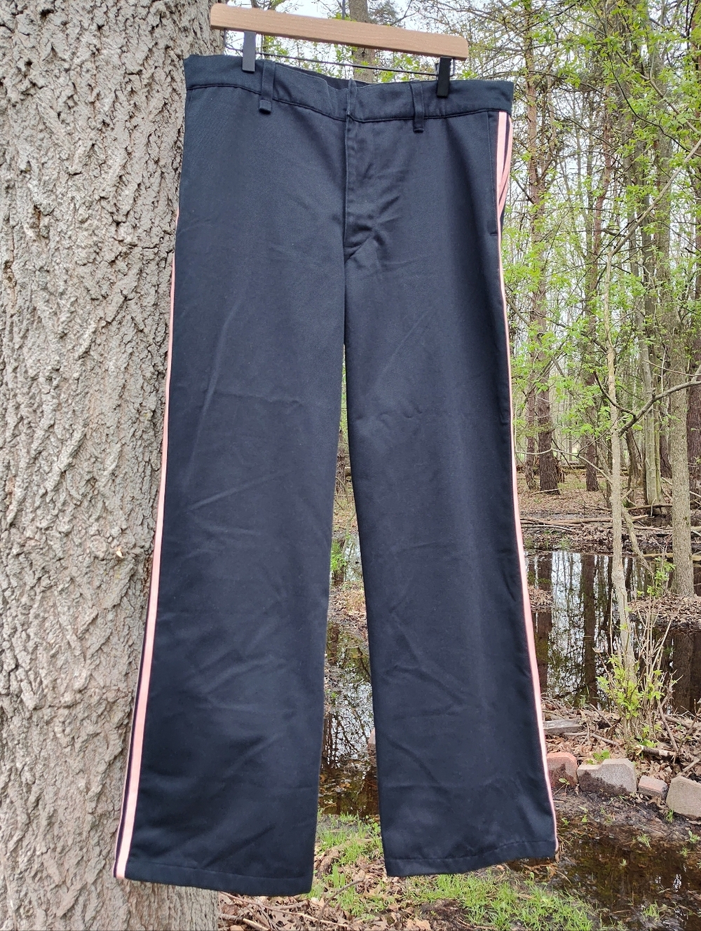 Adidas Black Pink Stripe Chino Skateboard Pants Nora Vasconcellos 36x32 Relaxed